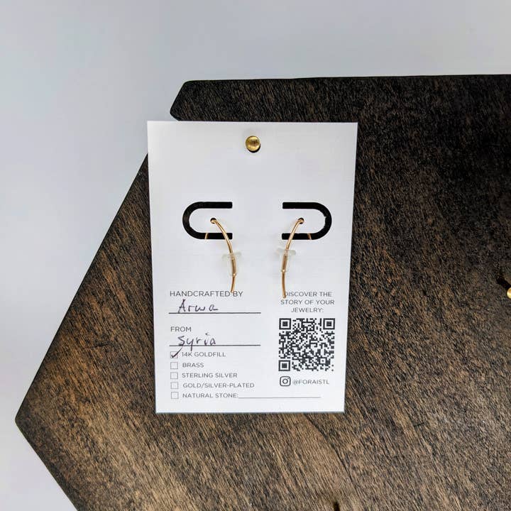 Forai - Wholesale Hoop Earrings - Qasioun Minimalist Mini-Threader Earrings in 14k Gold Fill4