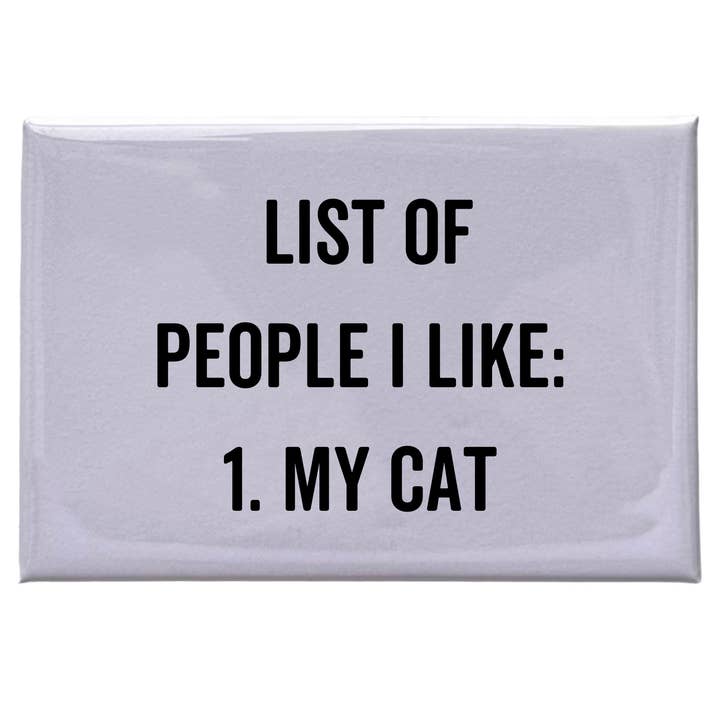 SNARK CITY – wholesale Magnet – ”Lista över människor” Vit magnet