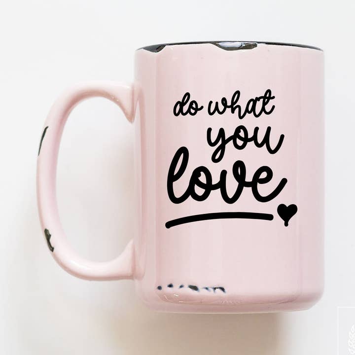 doe waar je van houdt | keramische mok voor wholesale door Prairie Chick Prints