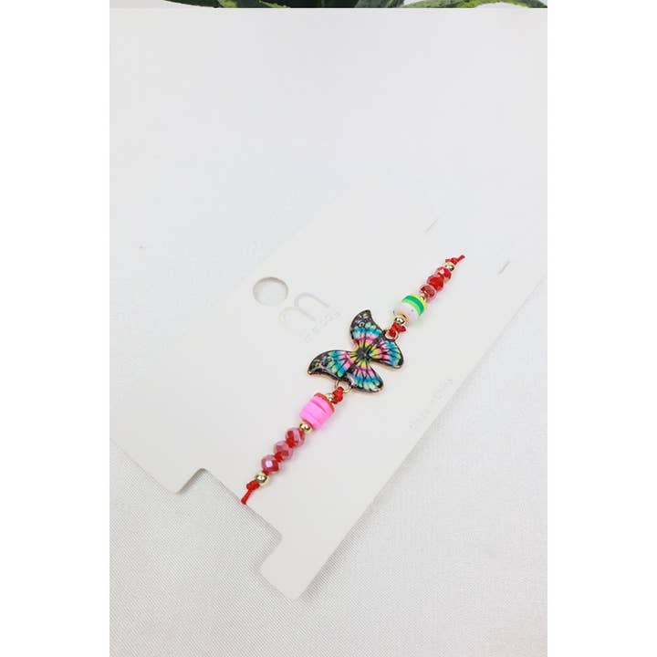 MIX COLOR Butterfly String Adjustable Bracelet for wholesale on Faire1