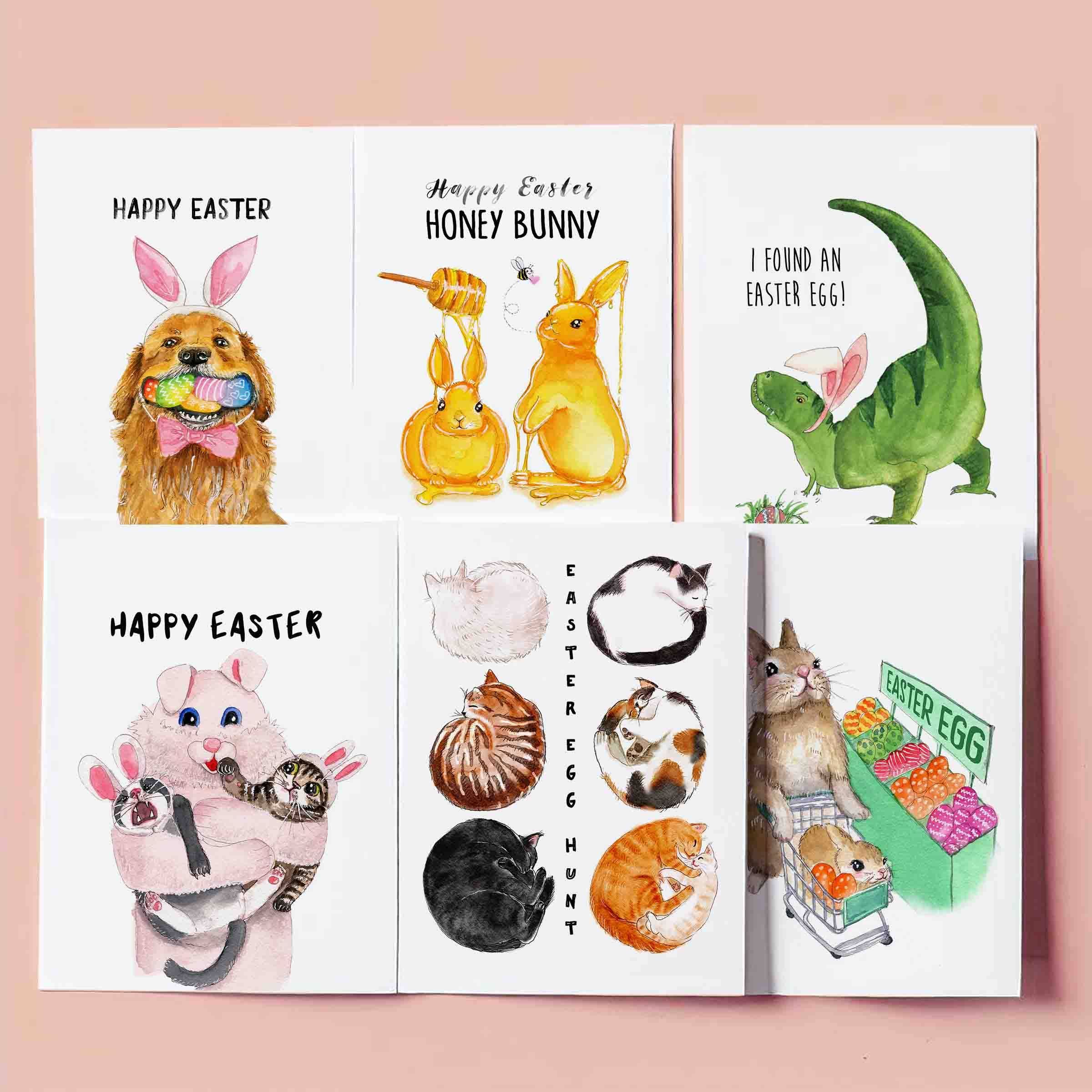 Liyana Studio - Wholesale Easter Card - Vintage Easter Bunny Photo - Funny Easter Card1
