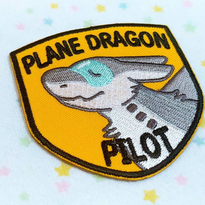 Plane Dragon Pilot Patch for wholesale by Clover Hare