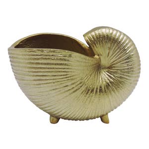 Vintage MCM XL Brass Nautilus Shell Planter -  Australia