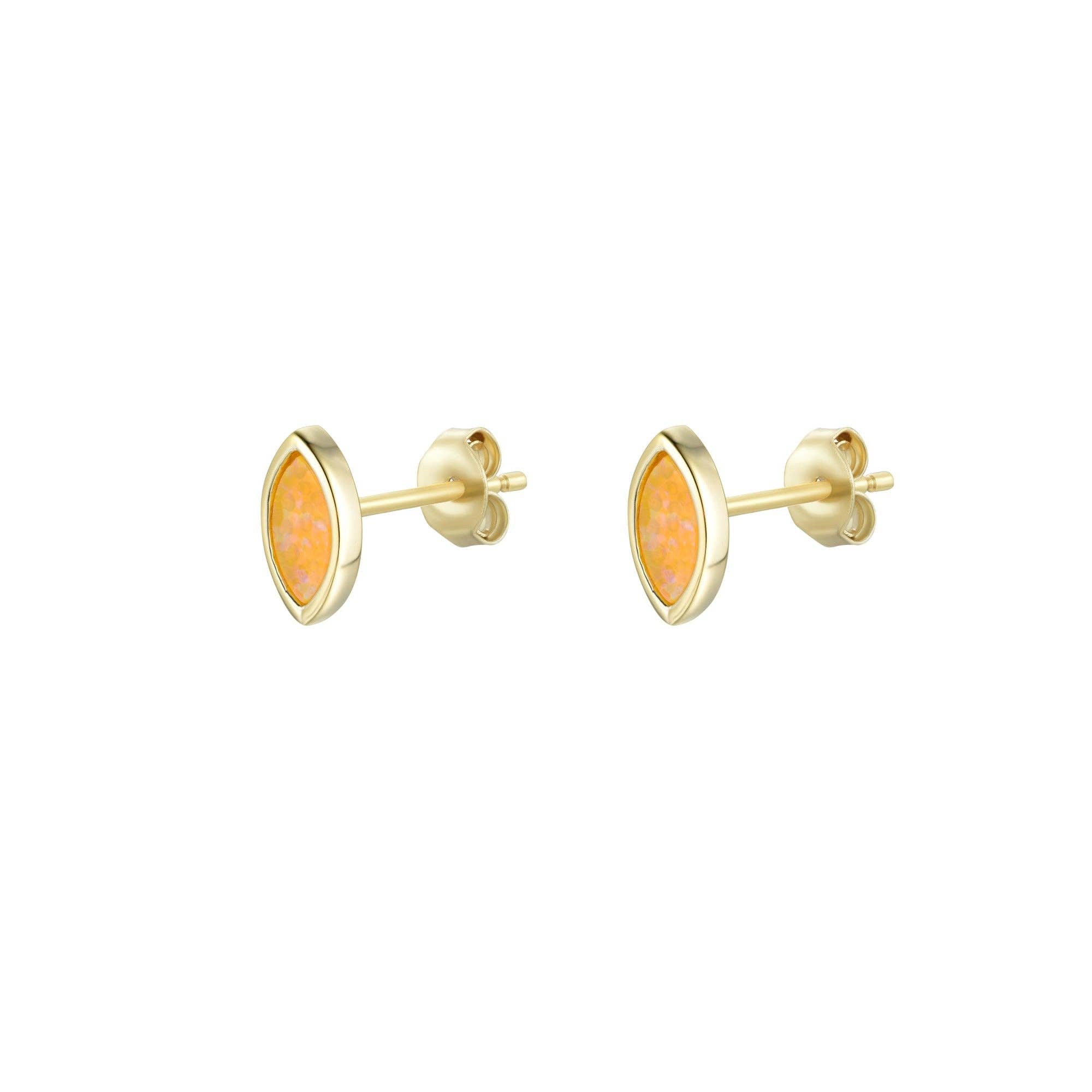 Kamaria Jewelry - Vente Clous d'oreille - Boucles d'oreilles à tige Marquise Opal3