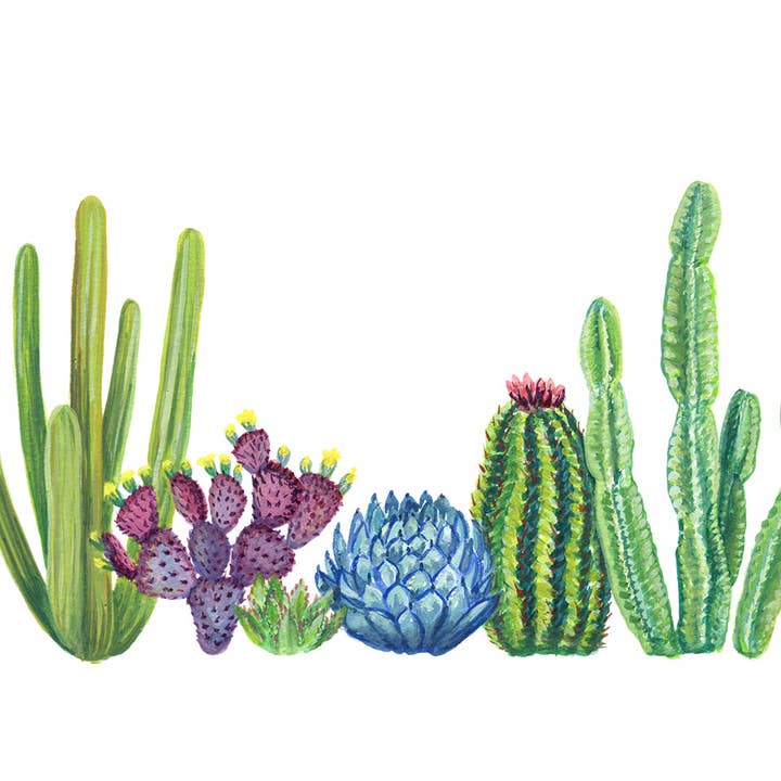 Giclée-Kunstdruck Kaktusgarten für den Großhandel von Heartshake Studios