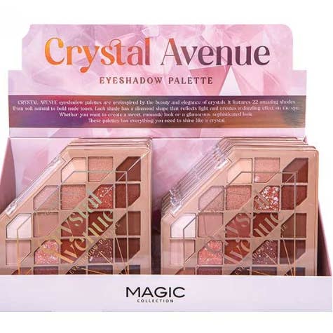 Majestic Wholesale - Wholesale Eyeshadow palette - CRYSTAL AVENUE EYESHADOW PALETTE 22 SHADES 12PC2
