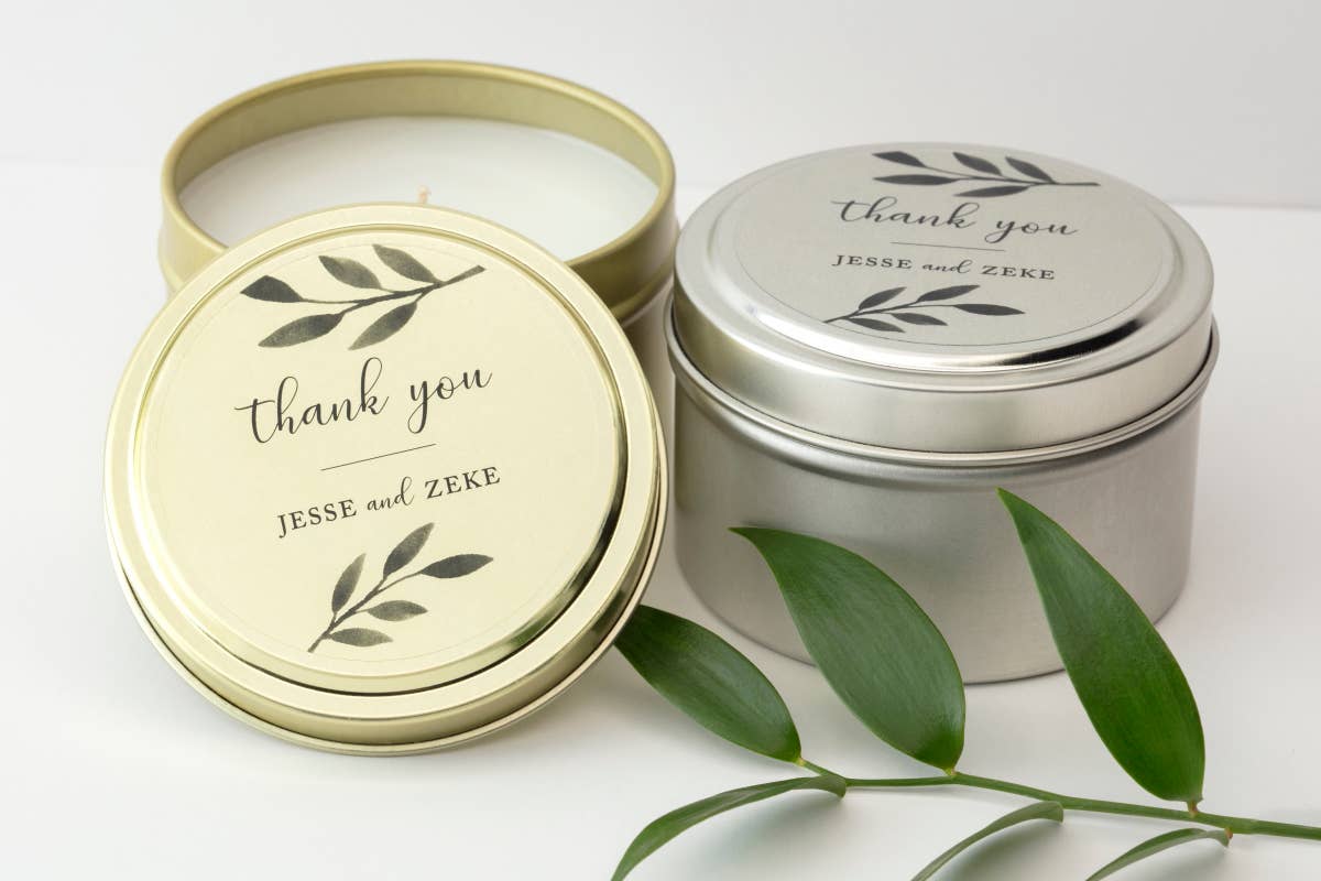 Prosperity Candle - Wholesale Travel Candles - Custom Gold 4oz Travel Tin Candle- Handmade3