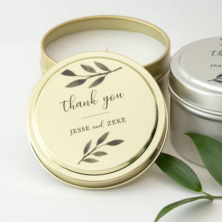 Prosperity Candle - Wholesale Travel Candles - Custom Gold 4oz Travel Tin Candle- Handmade3