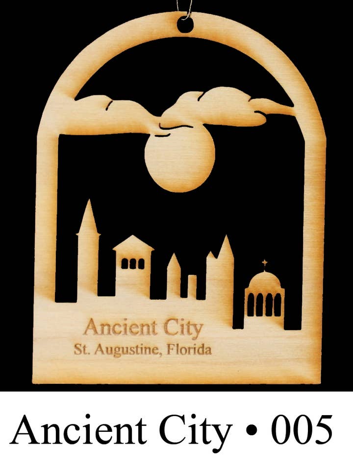 Ancient City Ornament for wholesale by TimberCharms®