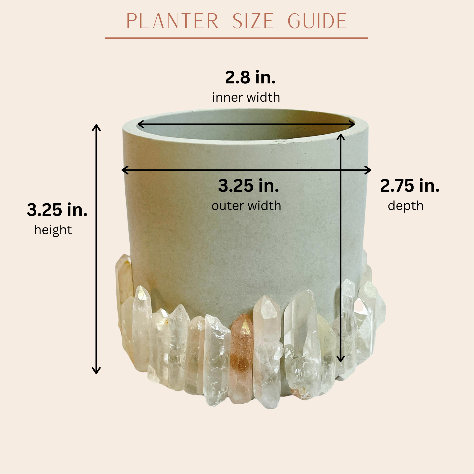 Lex Moderne - Wholesale Plant Pot - Clear Quartz Cement Planter3