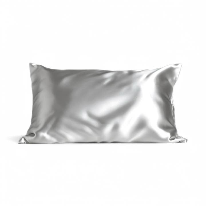 Taie d'oreiller King en soie organique - Gris clair pour la vente par HoneyLux