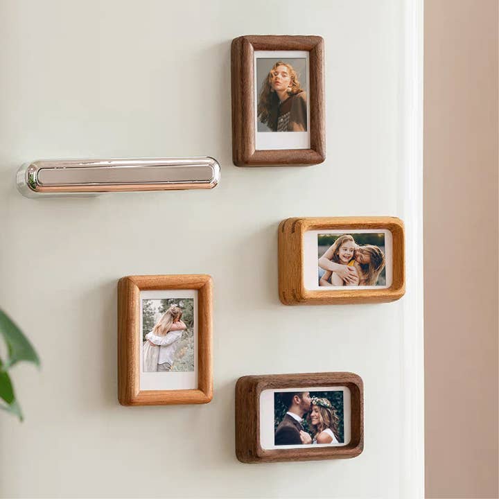 3in Fridge Magnet Mini Solid Wood Display Frame for wholesale by La Vie Photo