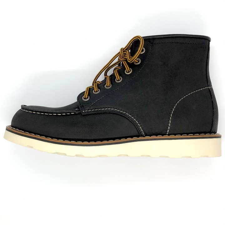 Black leather boots for wholesale by Mitchumm Industries