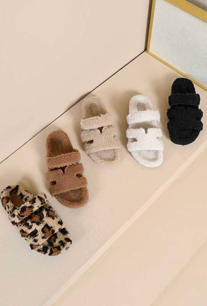 Joia Paris - Wholesale Mules - Women's - Mule flat slipper with trendy fur 83XQ4