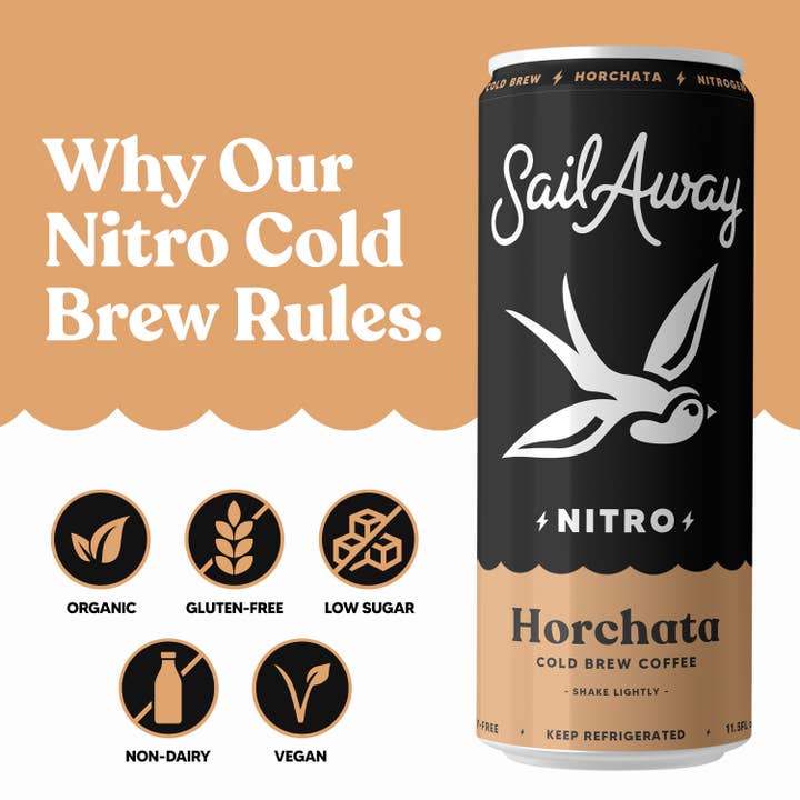 Sail Away Coffee Co. - Wholesale Iced Coffee/Cold Brew - Cold Brew Coffee - Vanilla & Cinnamon