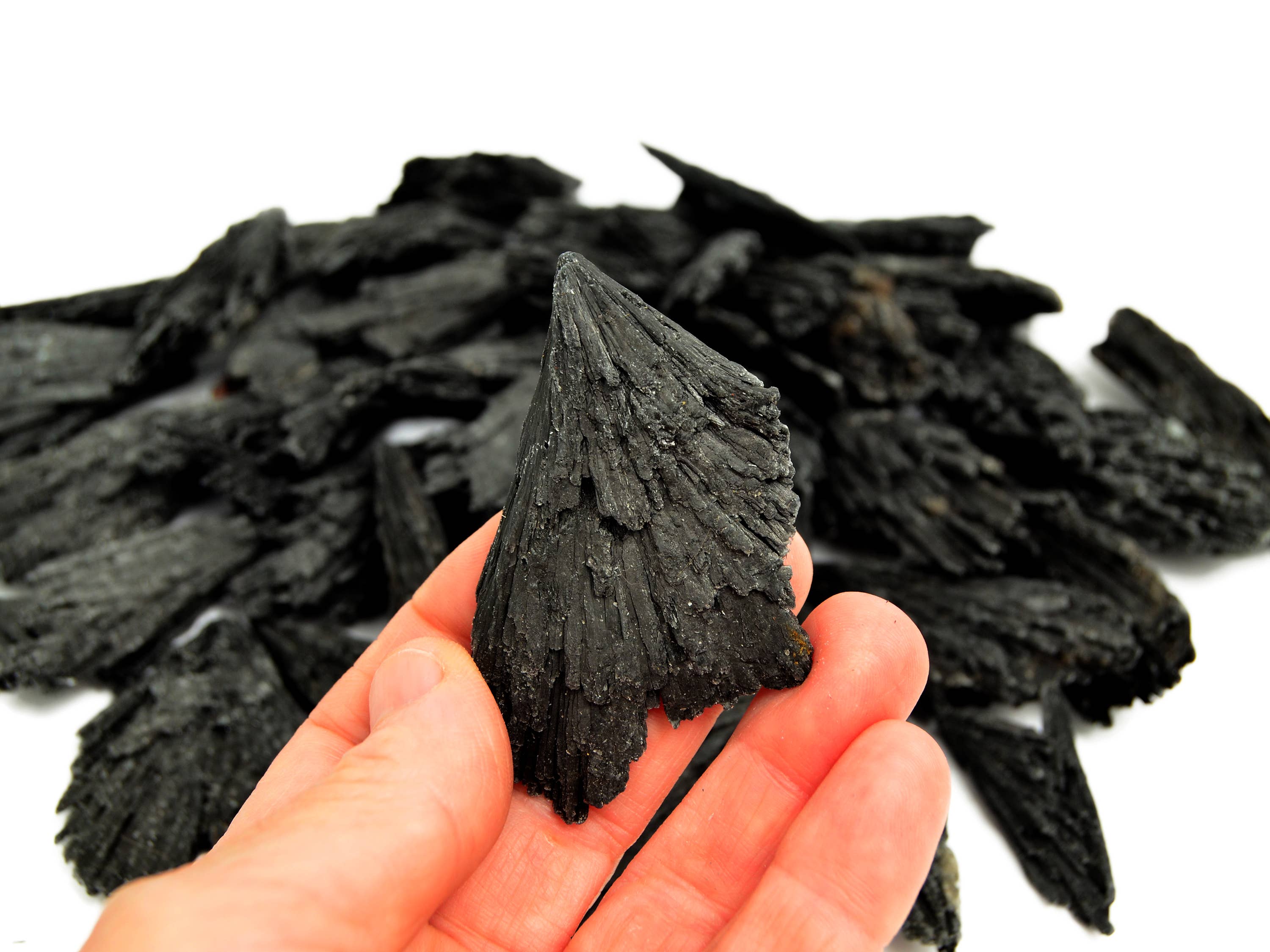 Kaia & Crystals – wholesale Spiritual stone/crystal – Raw Black Kyanite Witch's Broom (15g - 70g)3