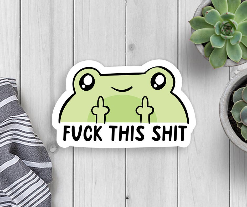 Expression Design Co - Wholesale Sticker - F This Frog Vinyl Sticker