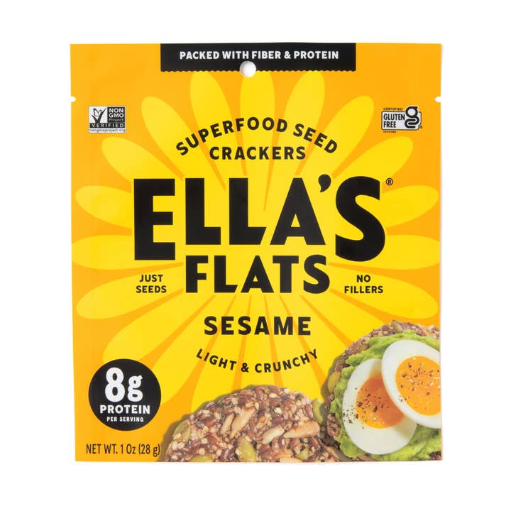 Sesame - All Seed Savory Crisps - Snack Pack 1 oz for wholesale by Ella's Flats®