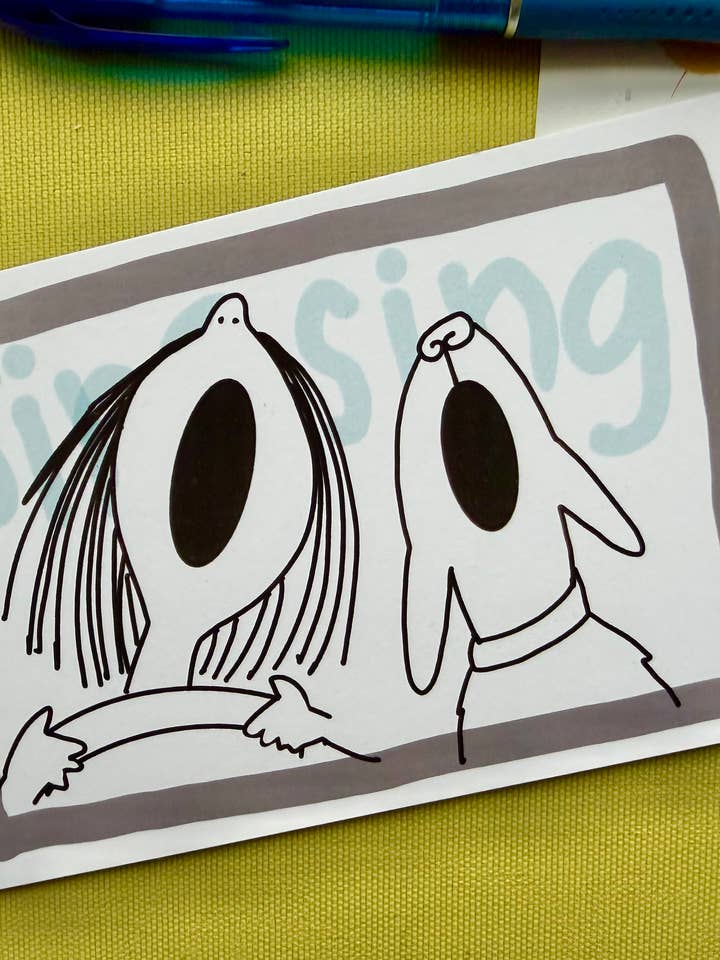 Chauffør og Hund - Postkort for engroshandel hos SeeJaneRun, LLC