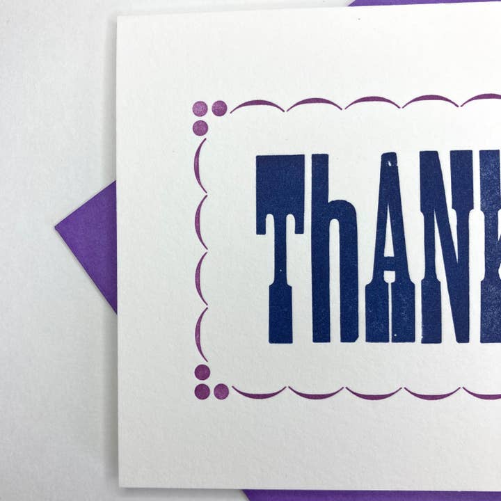 May Day Studio – postal de agradecimento por atacado – Obrigado! Cartão de tipografia2