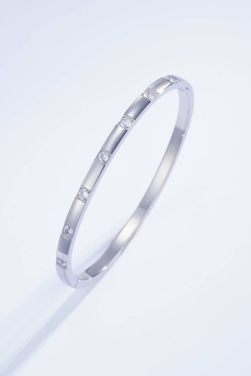 BYREN | ÉLINE L'ATELIER - Wholesale Bangle Bracelet - 324AQ33 stainless steel rhinestone bangle bracelet1