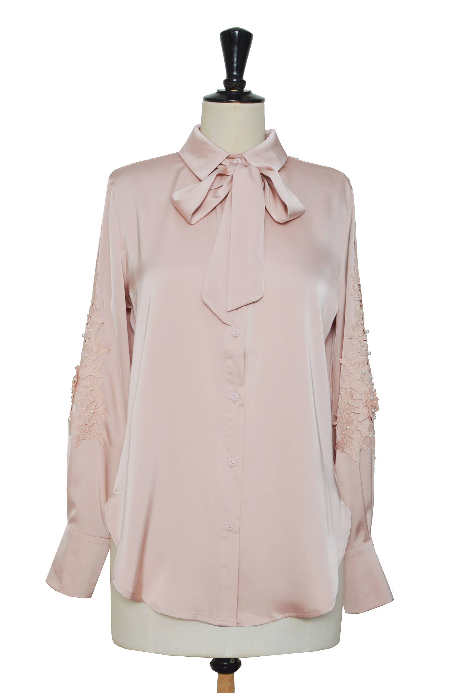 ELLI WHITE - Wholesale Button Down Shirt - Women's - Shirt adorned with embroidery and beads0