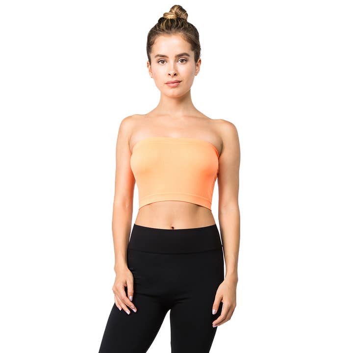 B01 Tube Top - NEON ORANGE for wholesale by ITZON