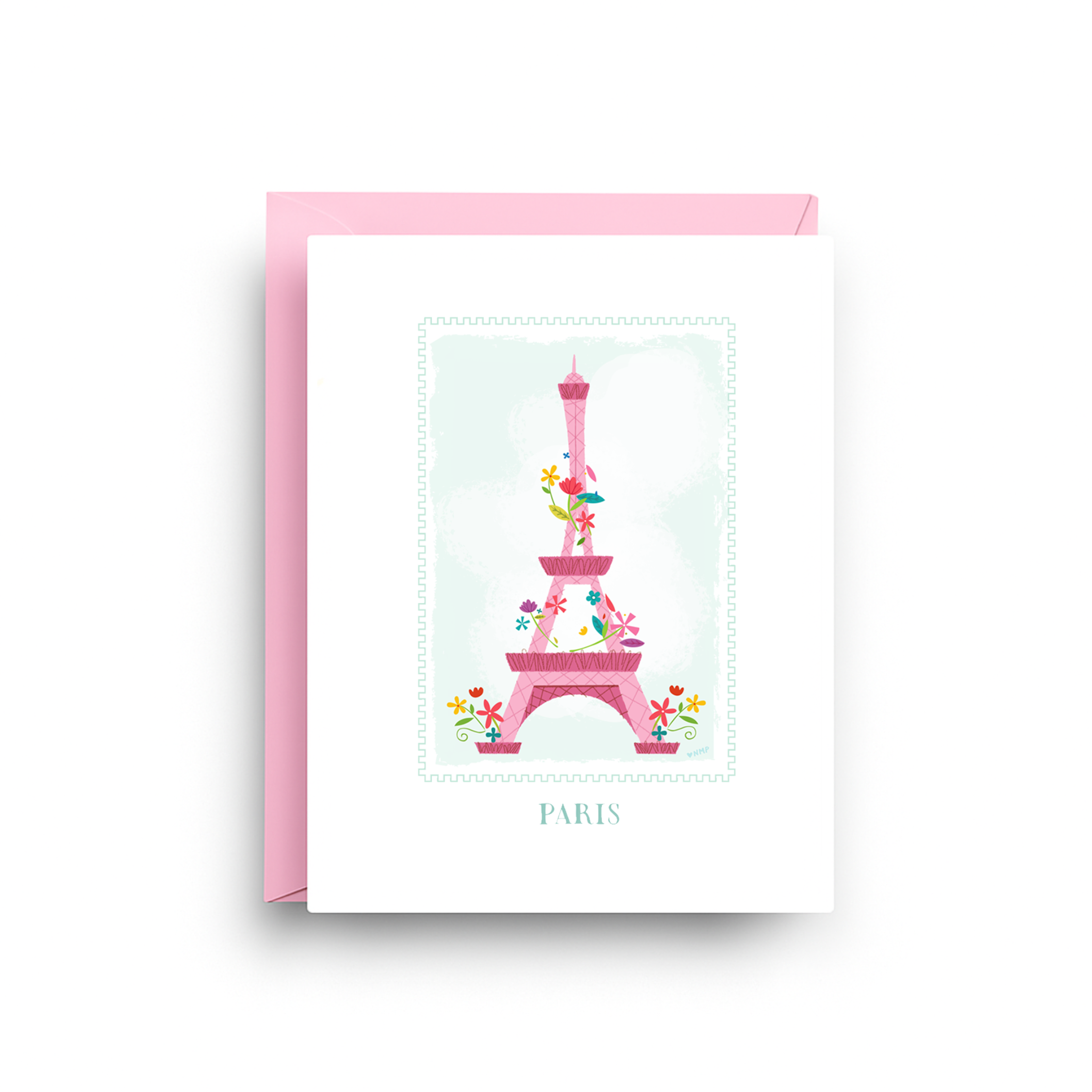 Nicole Marie Paperie - Wholesale Stationery/Notecard Set - Eiffel Tower - Paris Stationery Notecard (Boxed Set of 6)2