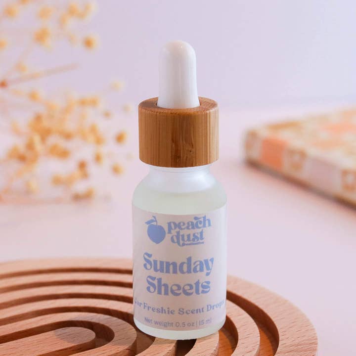 Gotas de aroma para coche Sunday Sheets para venta al por mayor de Peach Dust Collective