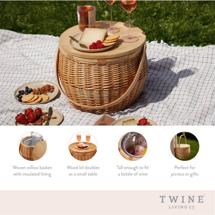 Twine - Wholesale Picnic Basket - Cask Willow Picnic Basket4