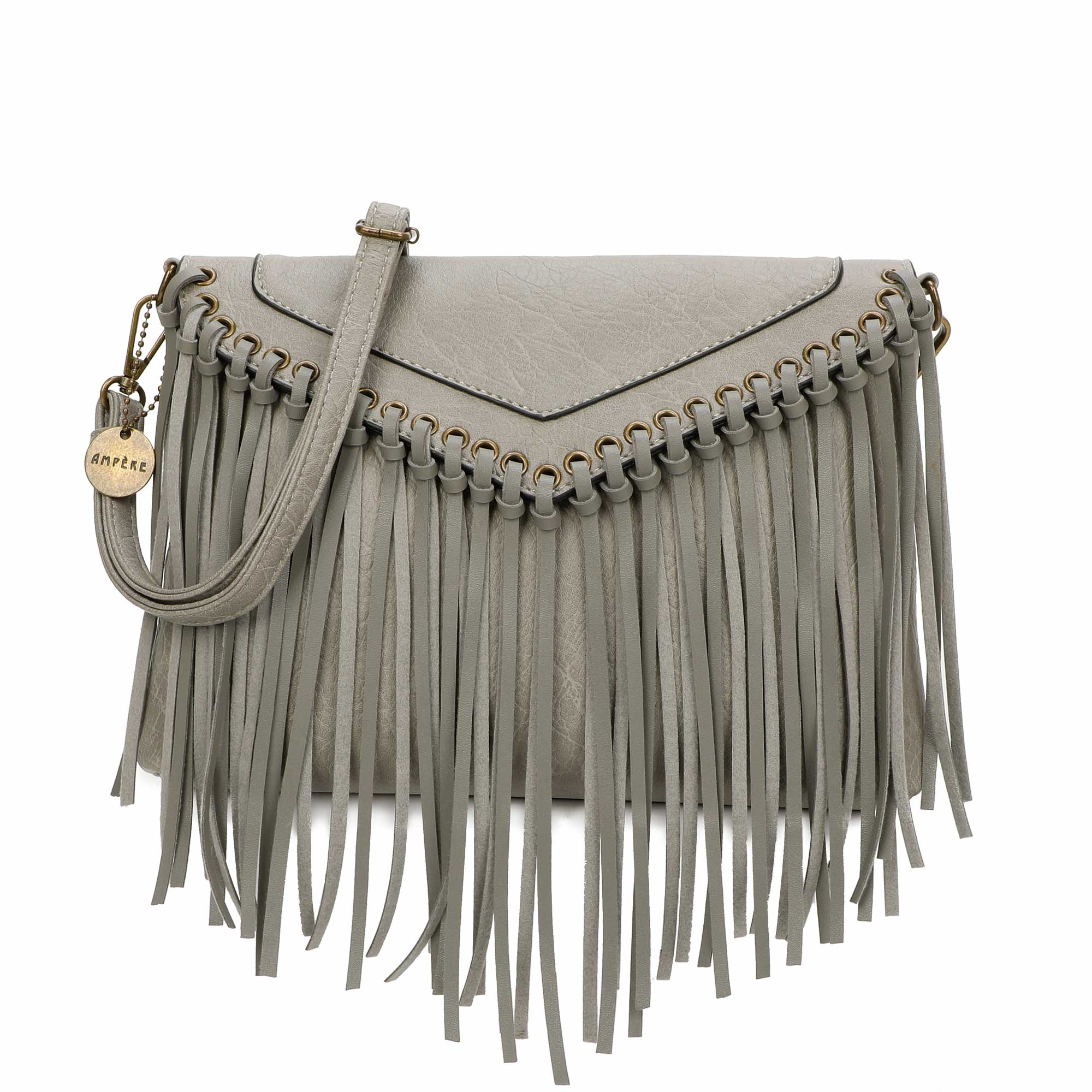 AMPERE CREATIONS - Wholesale Crossbody Bag - Women's - Dallas Classic Vegan Leather Western Fringe Crossbody Bag2