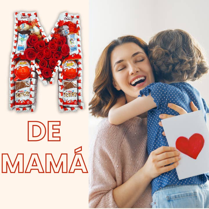 IAMI - Vendita all'ingrosso Confezioni di cioccolatini - Regalo per la festa della mamma per bambini - Lettera M ripiena di cioccolato