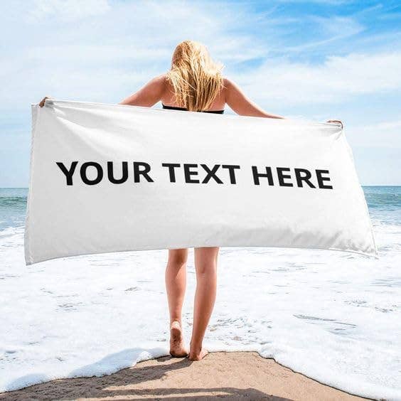 CanvasChamp - Wholesale Beach Towel - Personalized Beach Towel with Photo & Text Customization