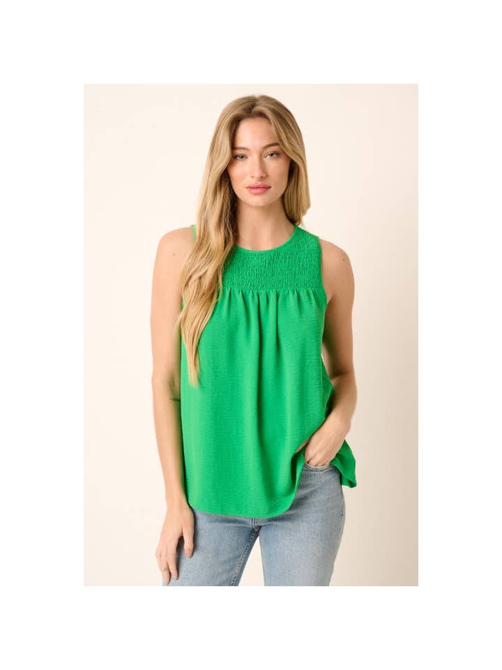 mittoshop - Wholesale Blouse - Women's - AIRFLOW SMOCKED YOKE SLEEVELESS BLOUSE4