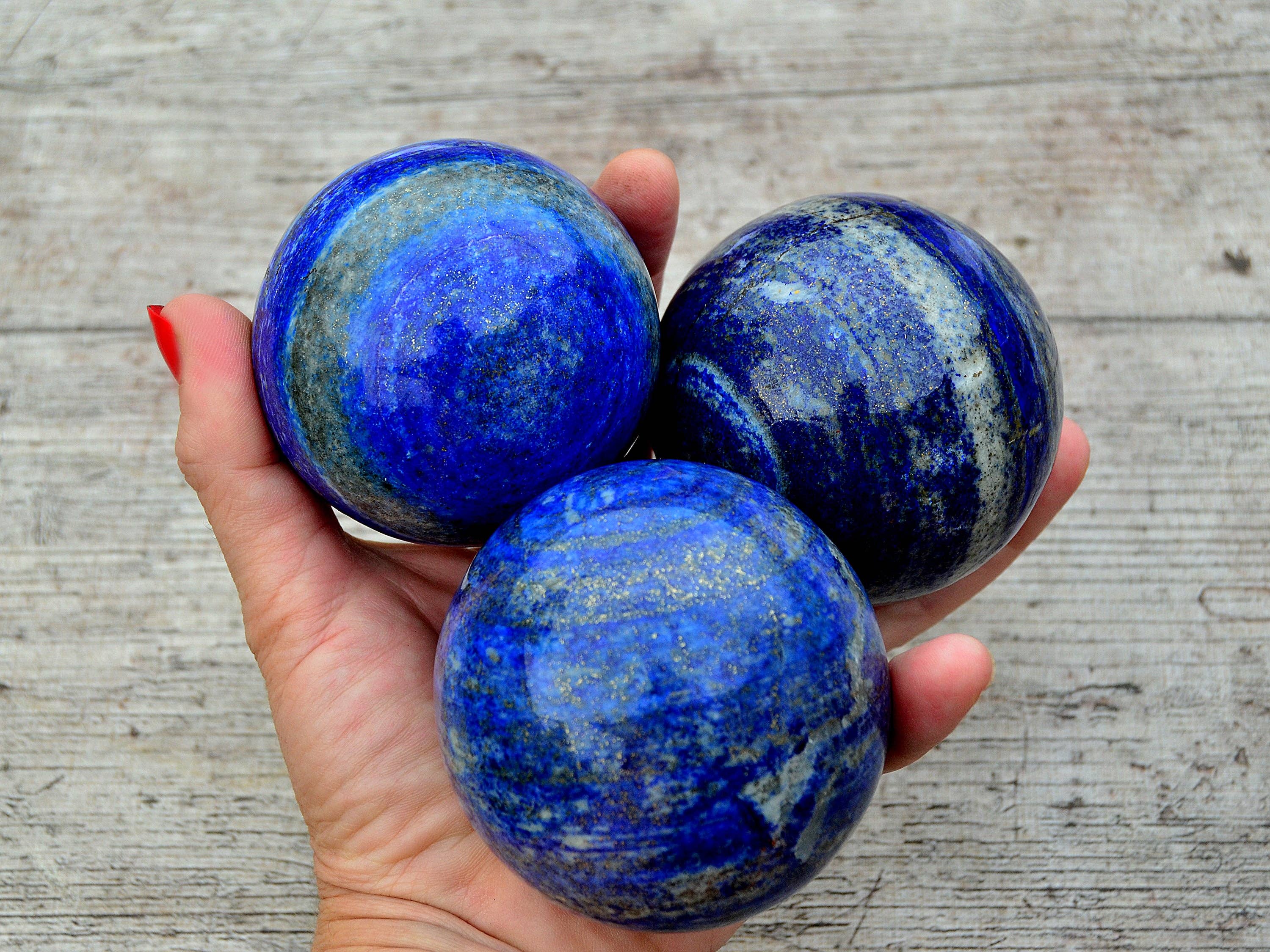 Kaia & Crystals - Wholesale Spiritual Stone/Crystal - XL Lapis Lazuli Sphere (65mm - 100mm)8