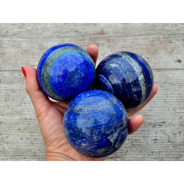 Kaia & Crystals - Wholesale Spiritual Stone/Crystal - XL Lapis Lazuli Sphere (65mm - 100mm)8