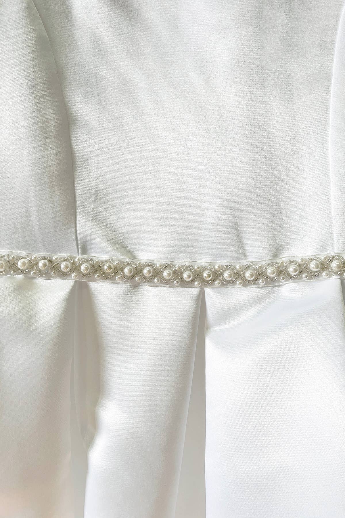 Kid's Dream - Wholesale Dress - Baby - Classic Pleated Baby Dress with Pearl & Rhinestone Trim3