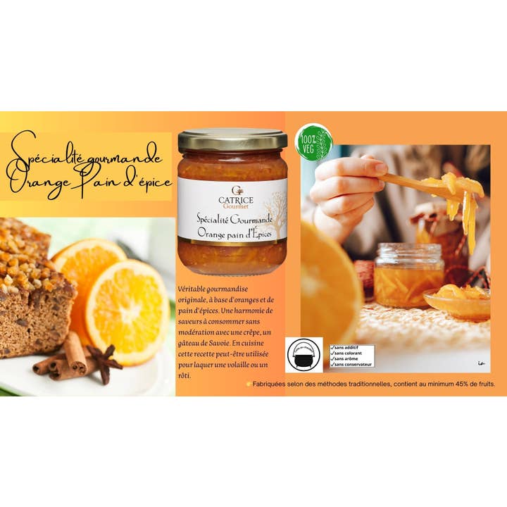 Specialità gastronomica Arancia Pan di zenzero 250g per la vendita all'ingrosso da parte di CATRICE GOURMET