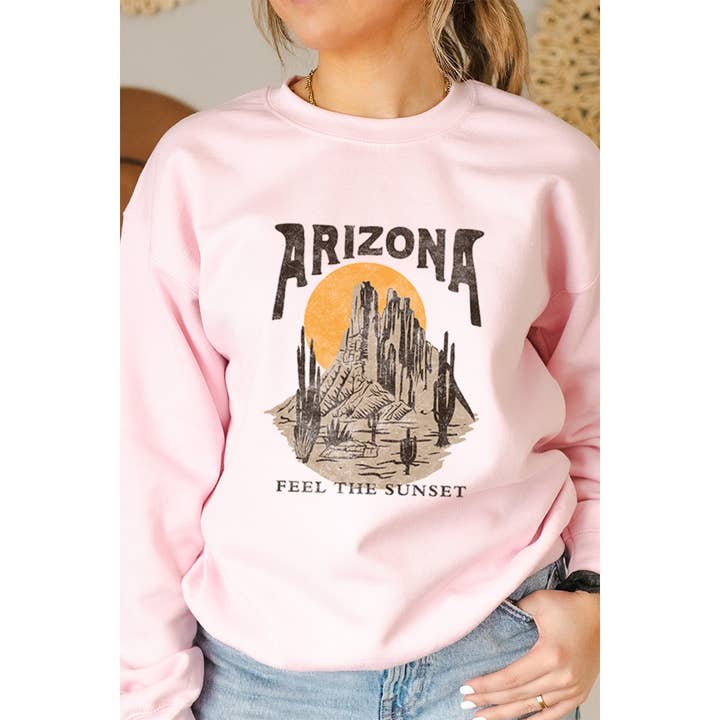 VINTAGE SWEATSHIRTS MET GRAFISCHE PRINT UIT ARIZONA voor wholesale door Illustrated Society