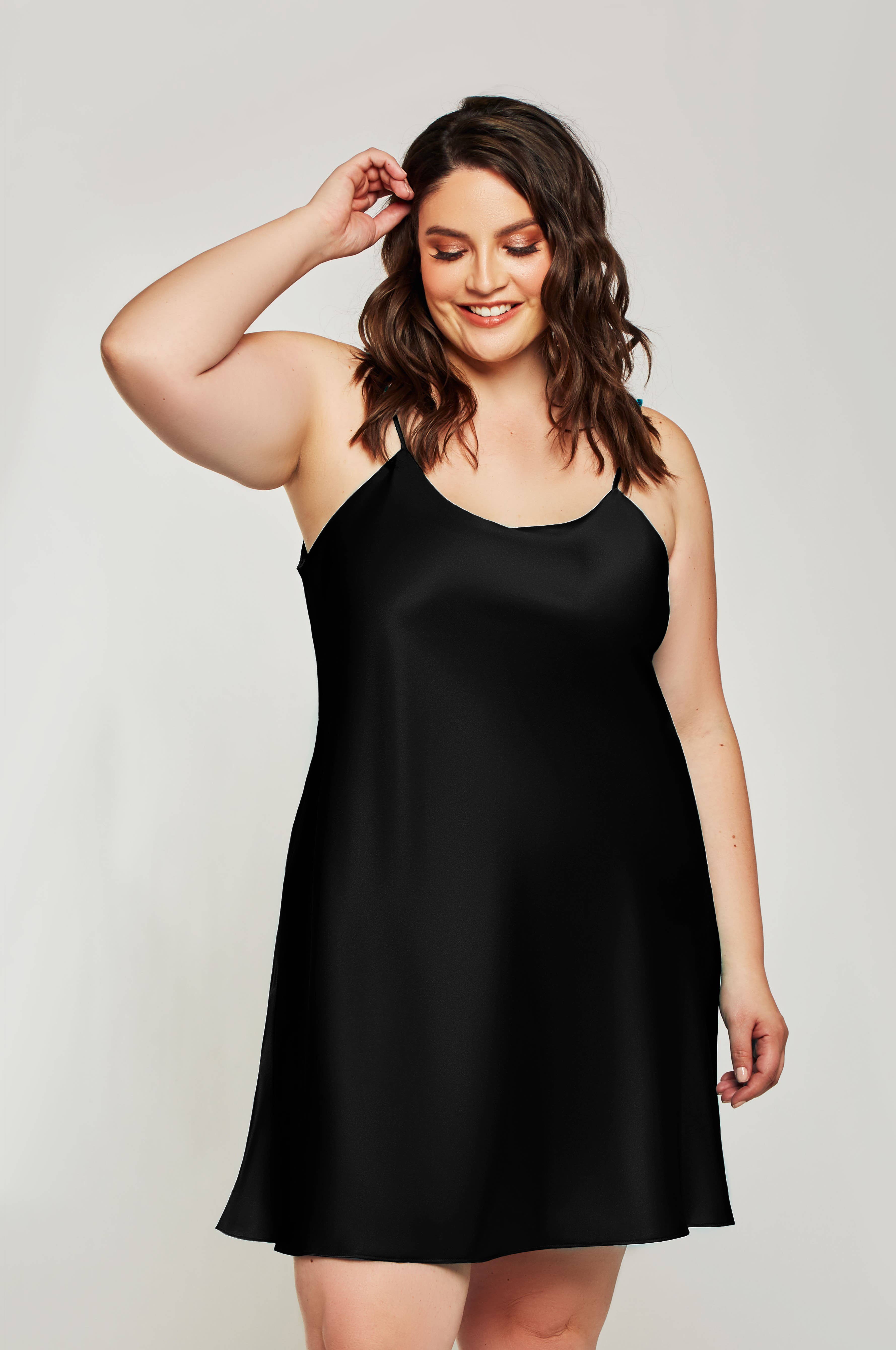 iCollection - Vendita all'ingrosso Sottoveste - Donna - Camicia Marina Taglie Forti Sopra il Ginocchio0