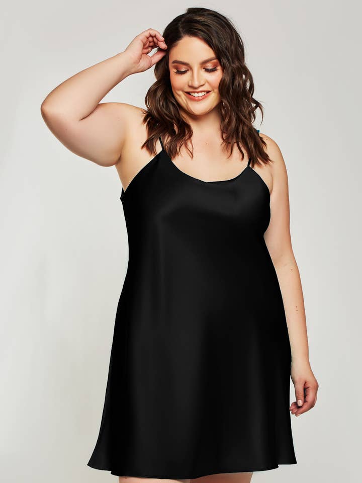 Marina Plus Size Chemise Boven De Knie voor wholesale door iCollection