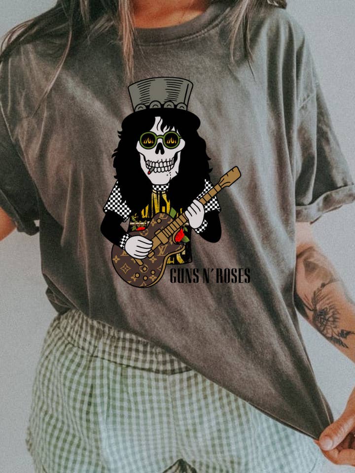GUNS N ROSES COMFORT COLOR TEE for wholesale by Sugar & Velvet Collective Wholesale