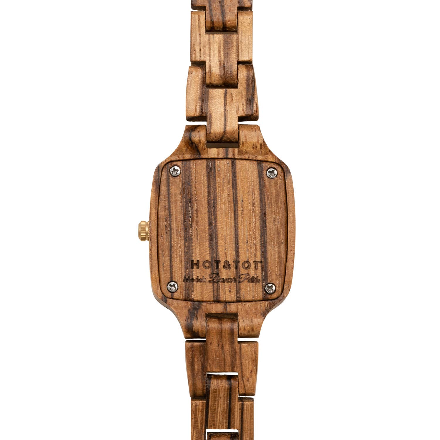 HOT&TOT - Wholesale Polshorloge - Dames - DONAR PETITE | Houten dameshorloge | Duurzaam | Vierkant4