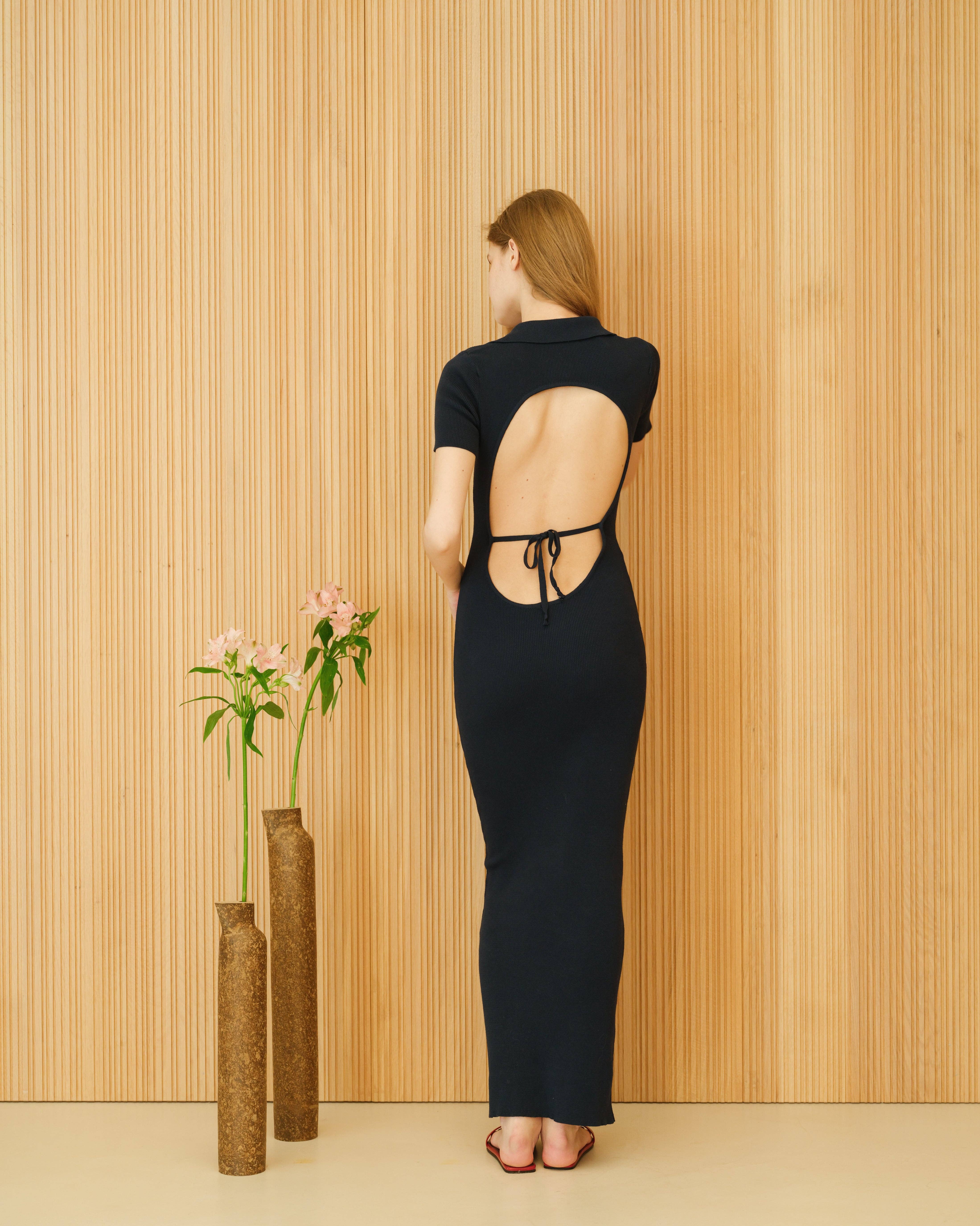 Lèmme - Wholesale Jurk - Dames - Fijne Katoenen Jurk met Open Rug3