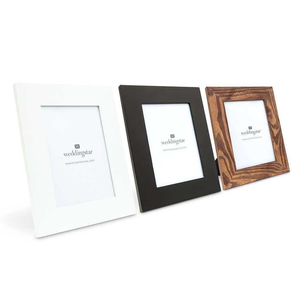 Weddingstar Inc. - Vente Cadres photos - Cadre photo en bois 5 x 7 cm — Noir, blanc ou bois naturel1