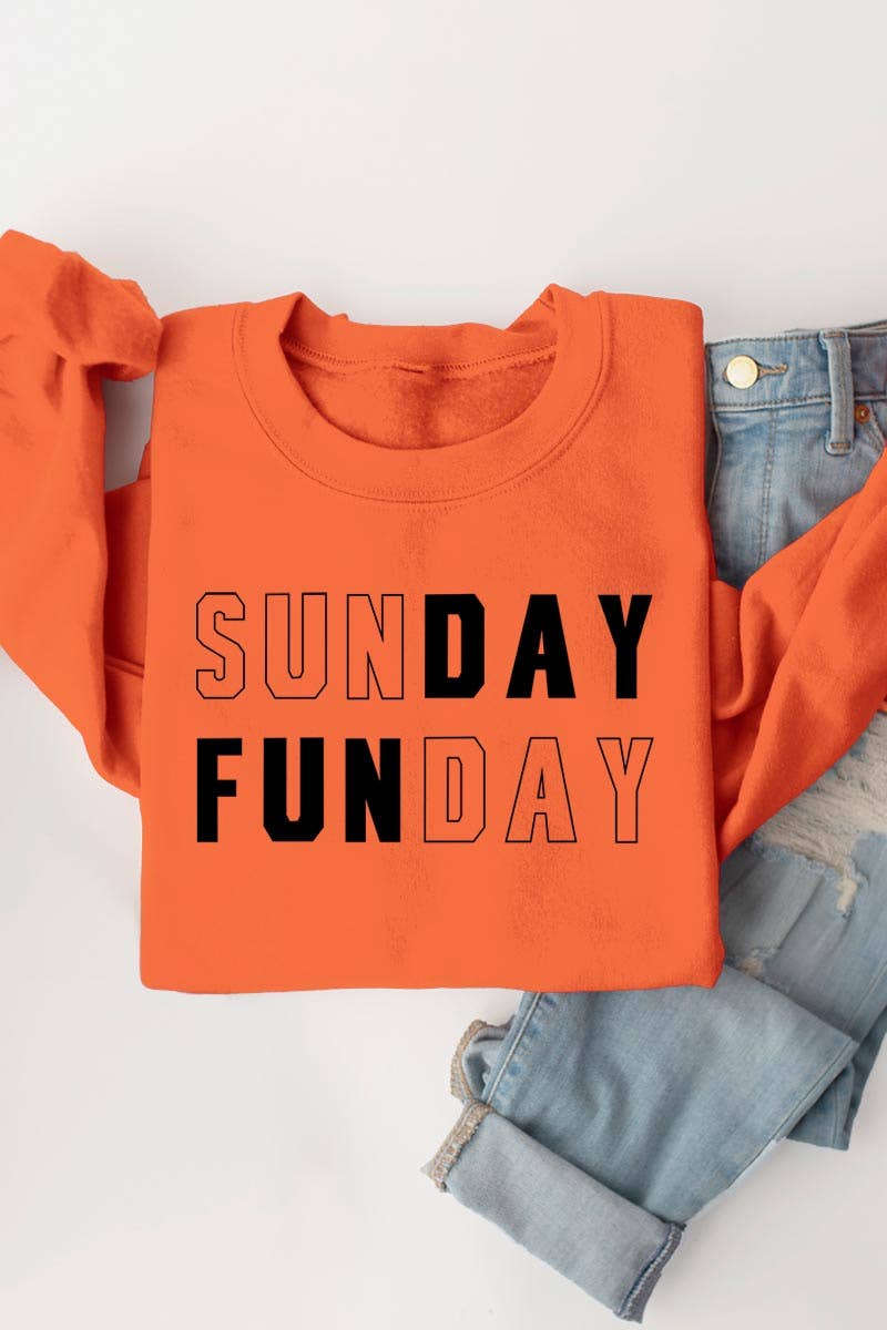 COLORBEAR - Vente Sweat-shirt à imprimés – femme - Chandails en molleton à motif graphique Sunday Funday4