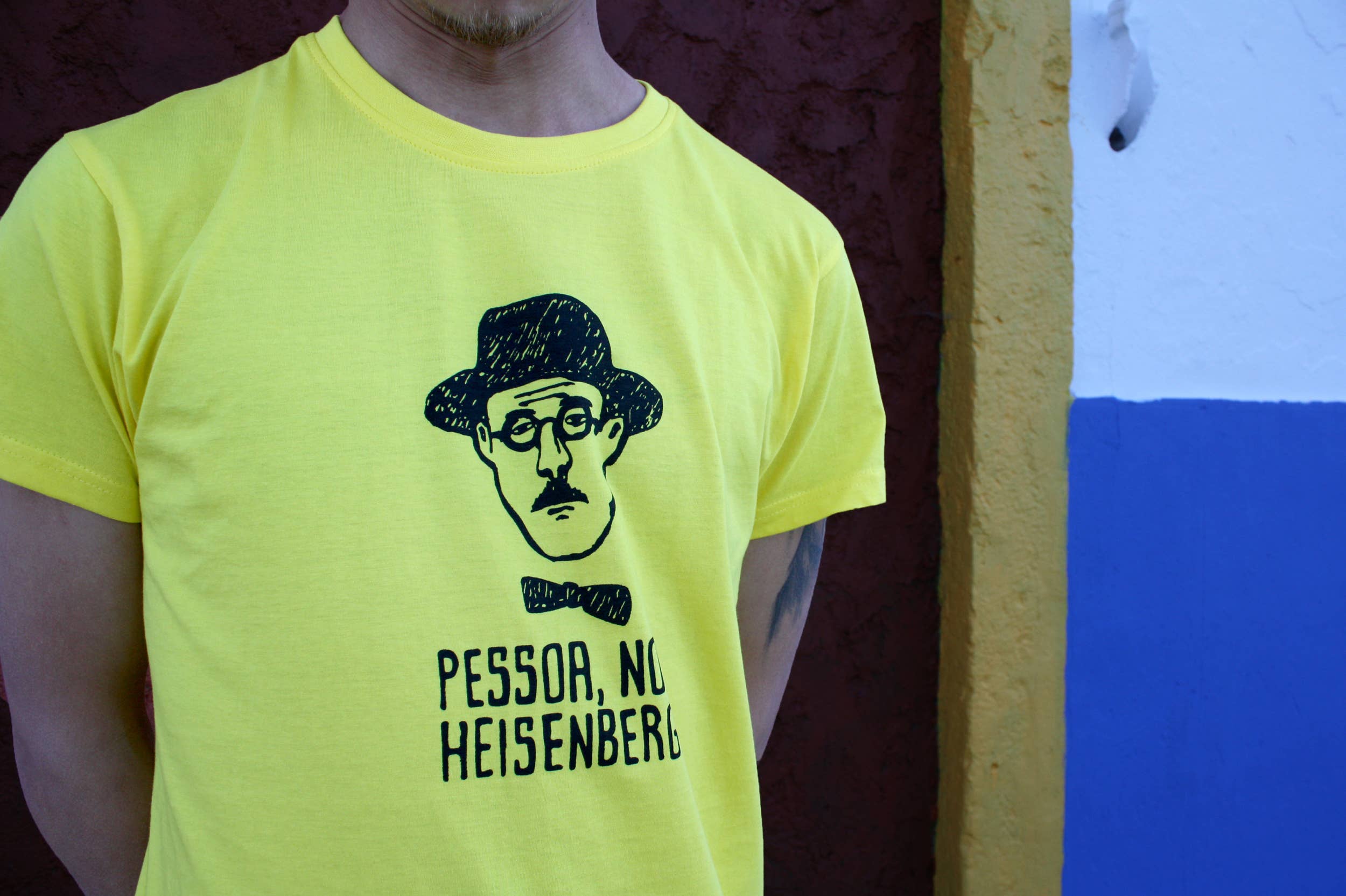Souvenirs That Don't Suck - Wholesale Screen Printed T-Shirt - Men's - Pessoa, Not Heisenberg - Lemon - Men's T-shirt2