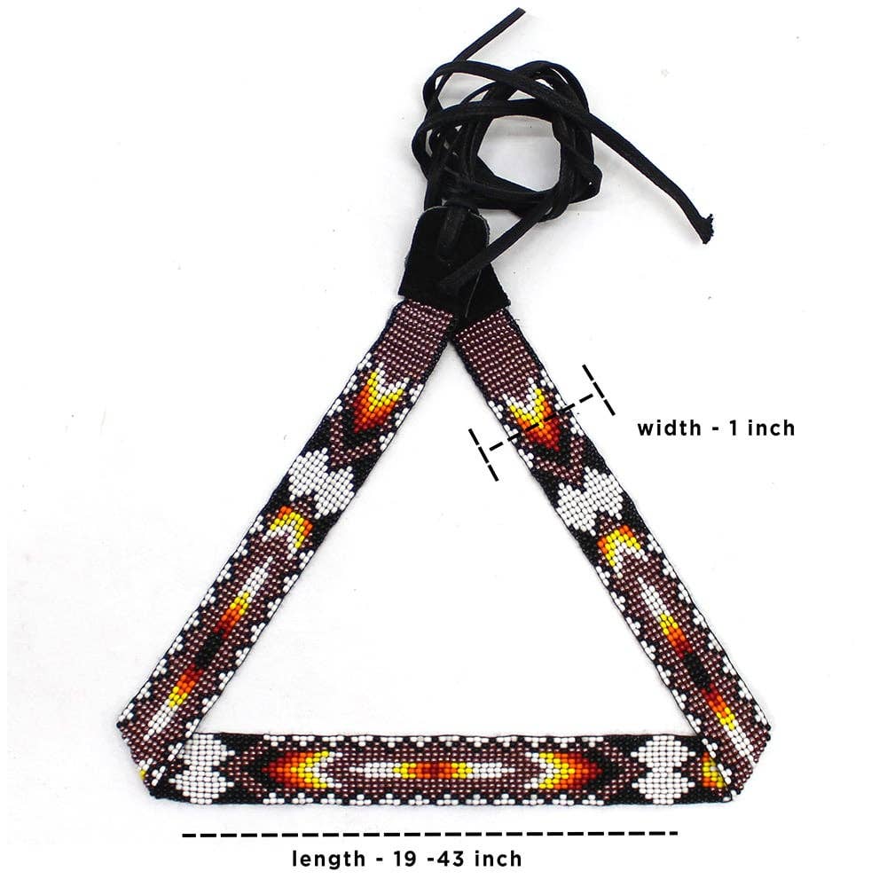 BEADS CORNER - Venta al por mayor Sombrero cowboy - Hombre - Cinta para sombrero vaquero hecha a mano con cuenta ajustable en marrón, blanco y amarillo de 2,5 cm1