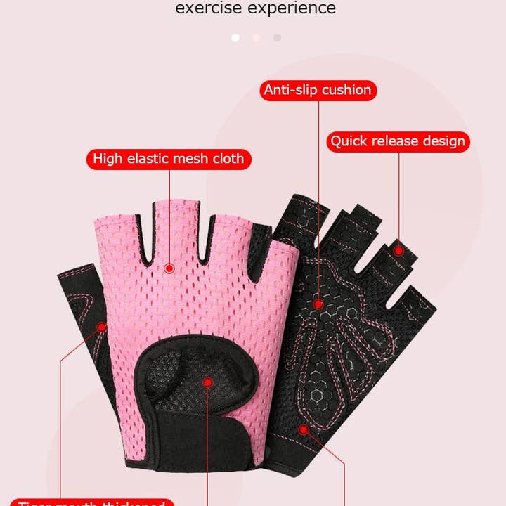 VIGOR - Wholesale Fitness Equipment - Breathable Workout Gloves Weight Lifting Fingerless Gym Exer6