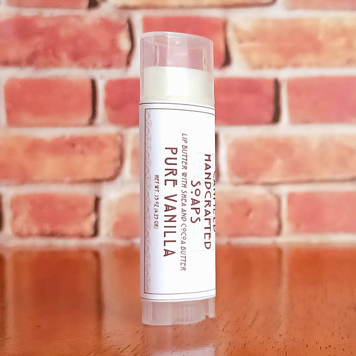 Lip Balm with Shea and Cocoa Butter - Pure Vanilla for wholesale by Canfield Handcrafted Soaps